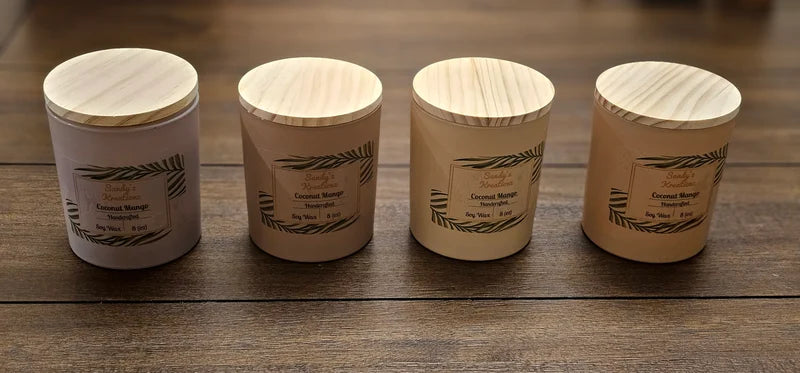 Sandy'z Kreations - 8 oz Glass Jar Scented Soy Wax Candle