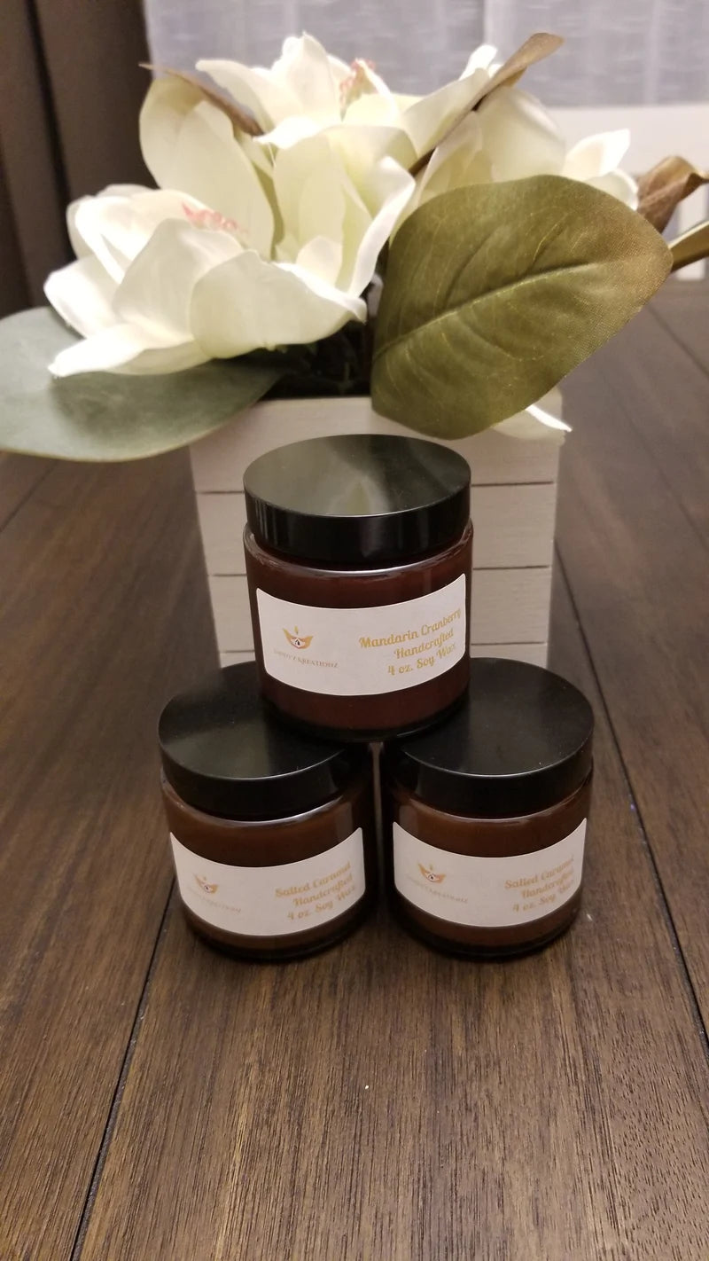 Sandy'z Kreationz - Scented Amber Jar Candles