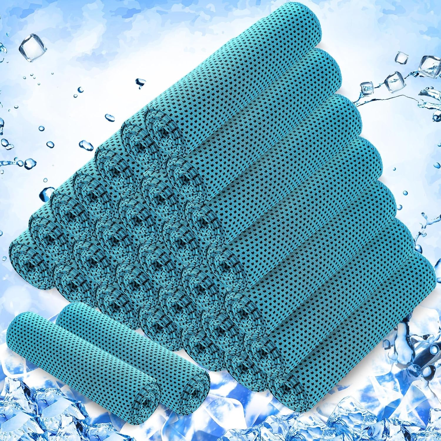 CT4012 - Custom Cooling Towel with Carrying Pouch – 40″ × 12″