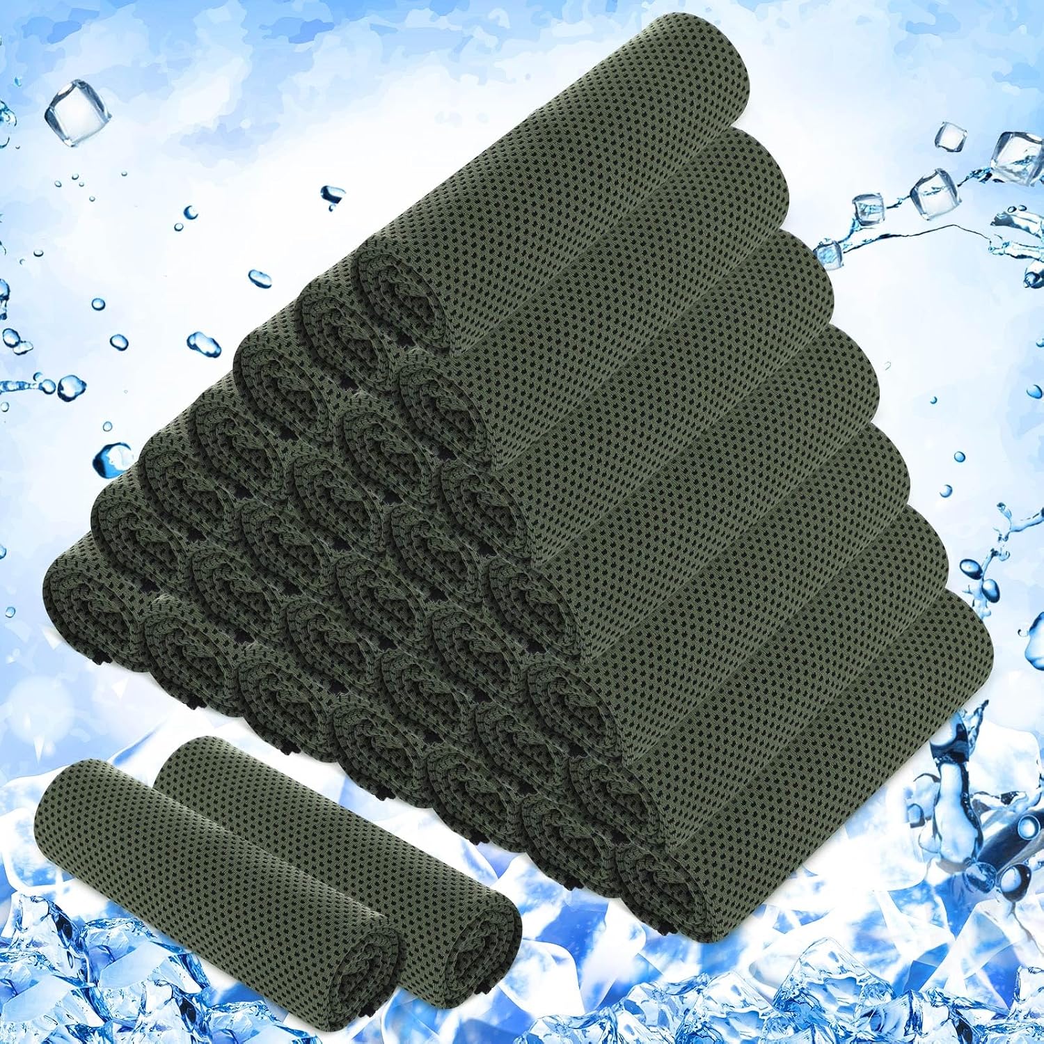 CT4012 - Custom Cooling Towel with Carrying Pouch – 40″ × 12″
