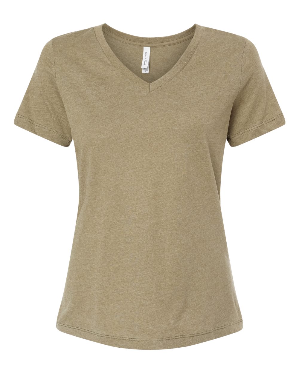 BELLA + CANVAS Women's Relaxed Heather CVC V-Neck Tee - 6405CVC
