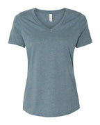 BELLA + CANVAS Women's Relaxed Heather CVC V-Neck Tee - 6405CVC