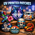 Custom UV Printed Leather or Acrylic Patches