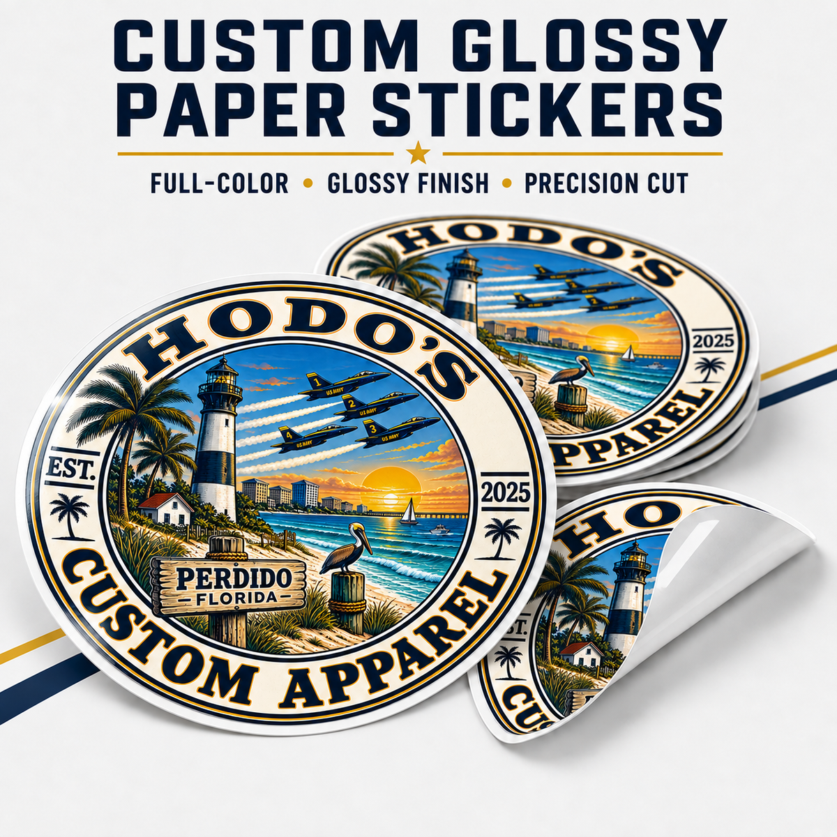 Custom Glossy Stickers - Die Cut
