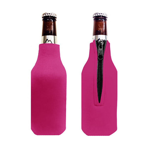 Custom 12 oz Bottle Zipper Koozies