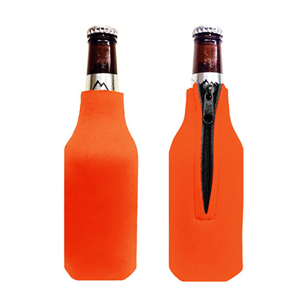 Custom 12 oz Bottle Zipper Koozies