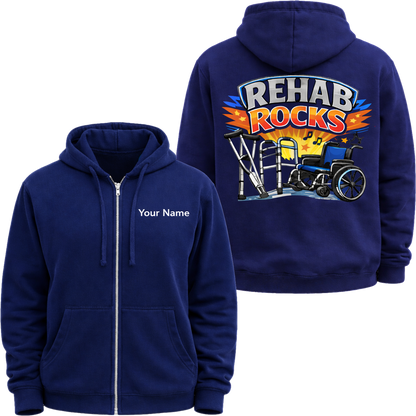 Rehab Rocks Full-Zip Hooded Sweatshirt - 331