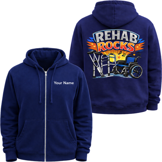 Rehab Rocks Full-Zip Hooded Sweatshirt - 331
