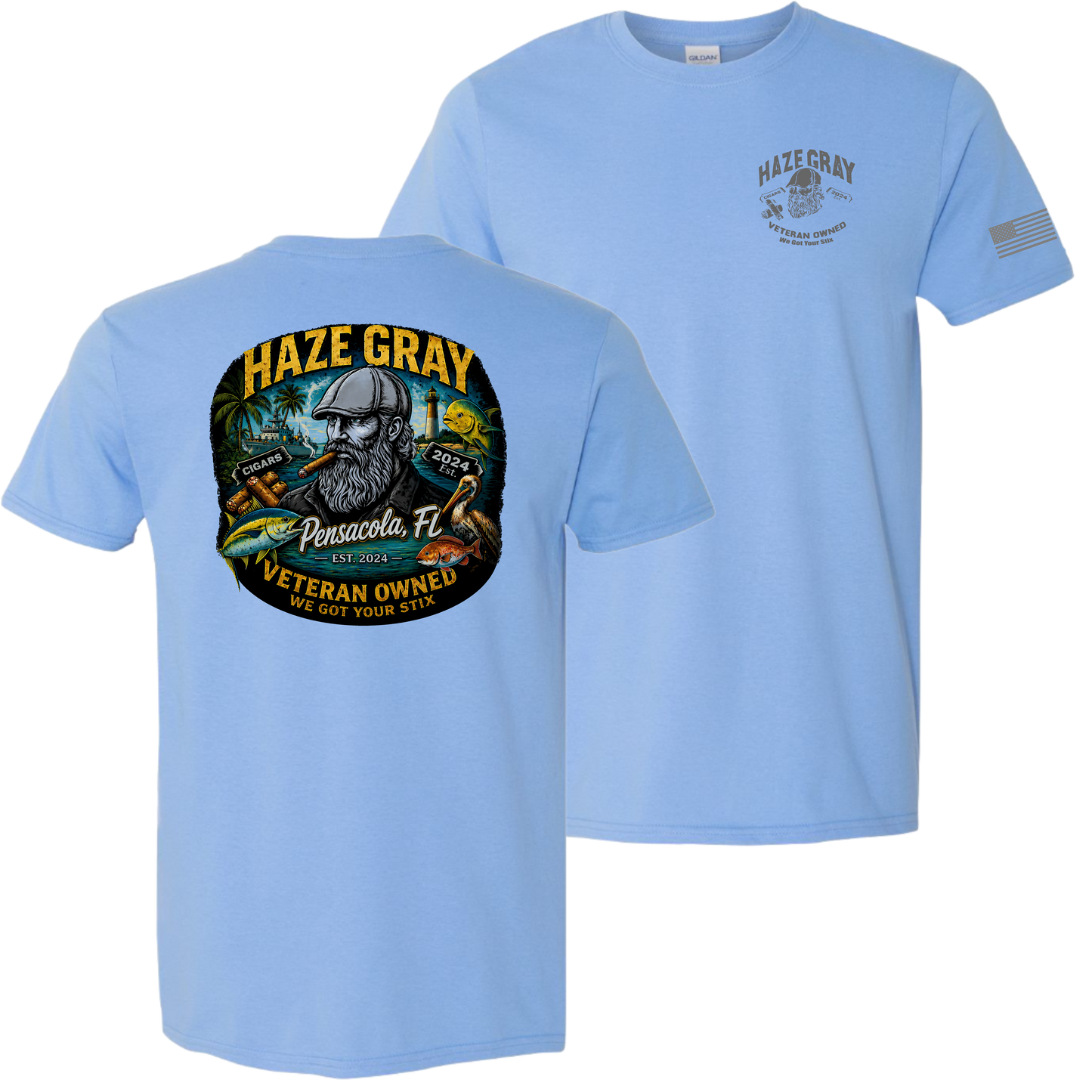 Haze Gray - Pensacola, FL T-Shirt - 42000 (100% Polyester)