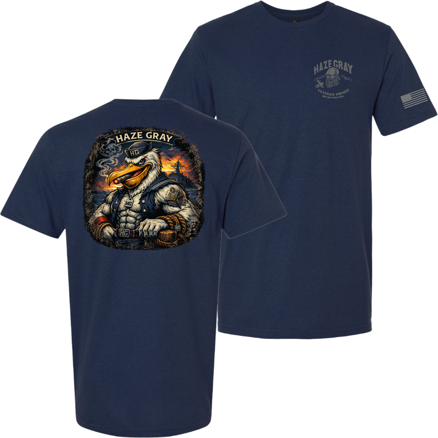 Haze Gray Sea Captain T-Shirt - 64000