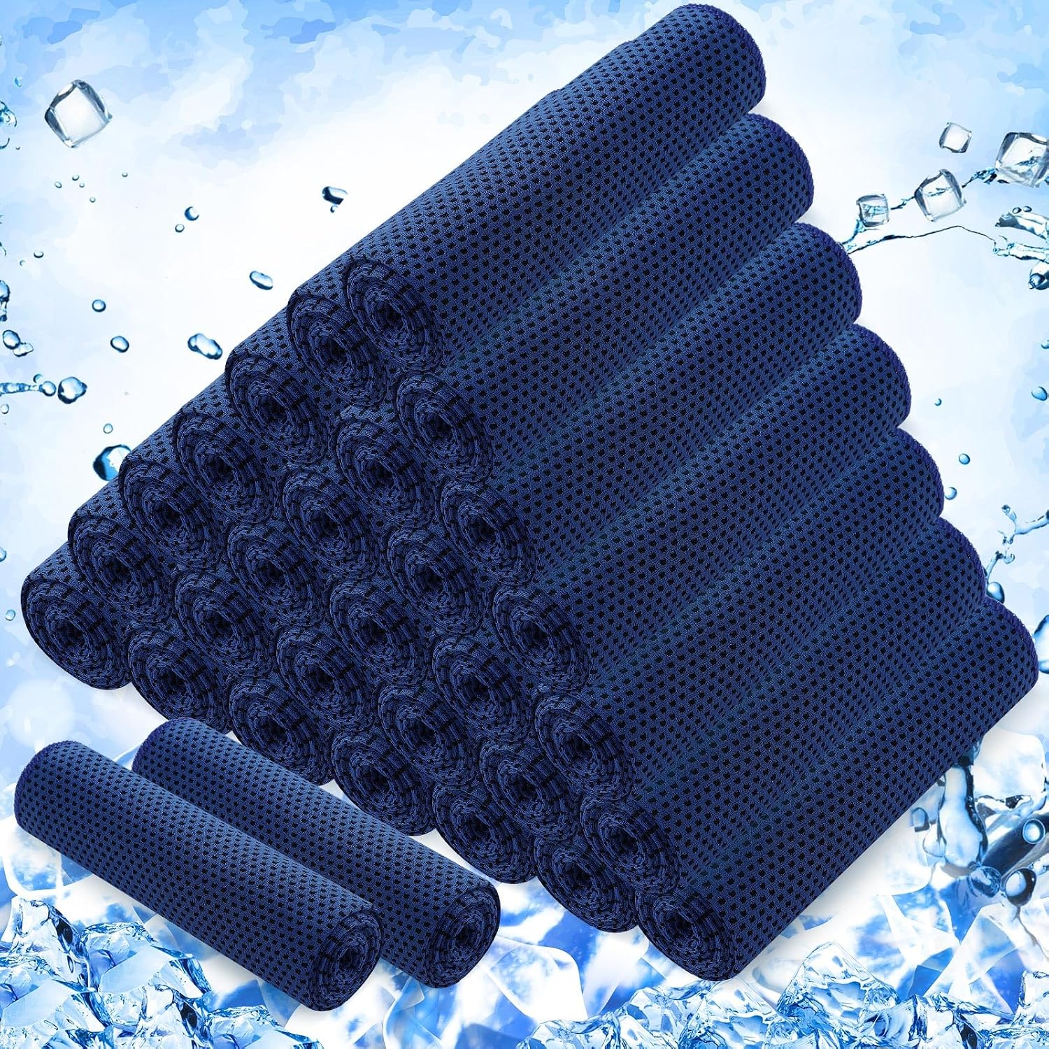 CT4012 - Custom Cooling Towel with Carrying Pouch – 40″ × 12″