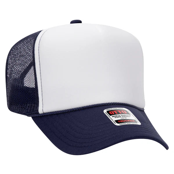 Otto 5-Panel High Crown Foam Trucker Hats, Mesh Back Cap - 39-165