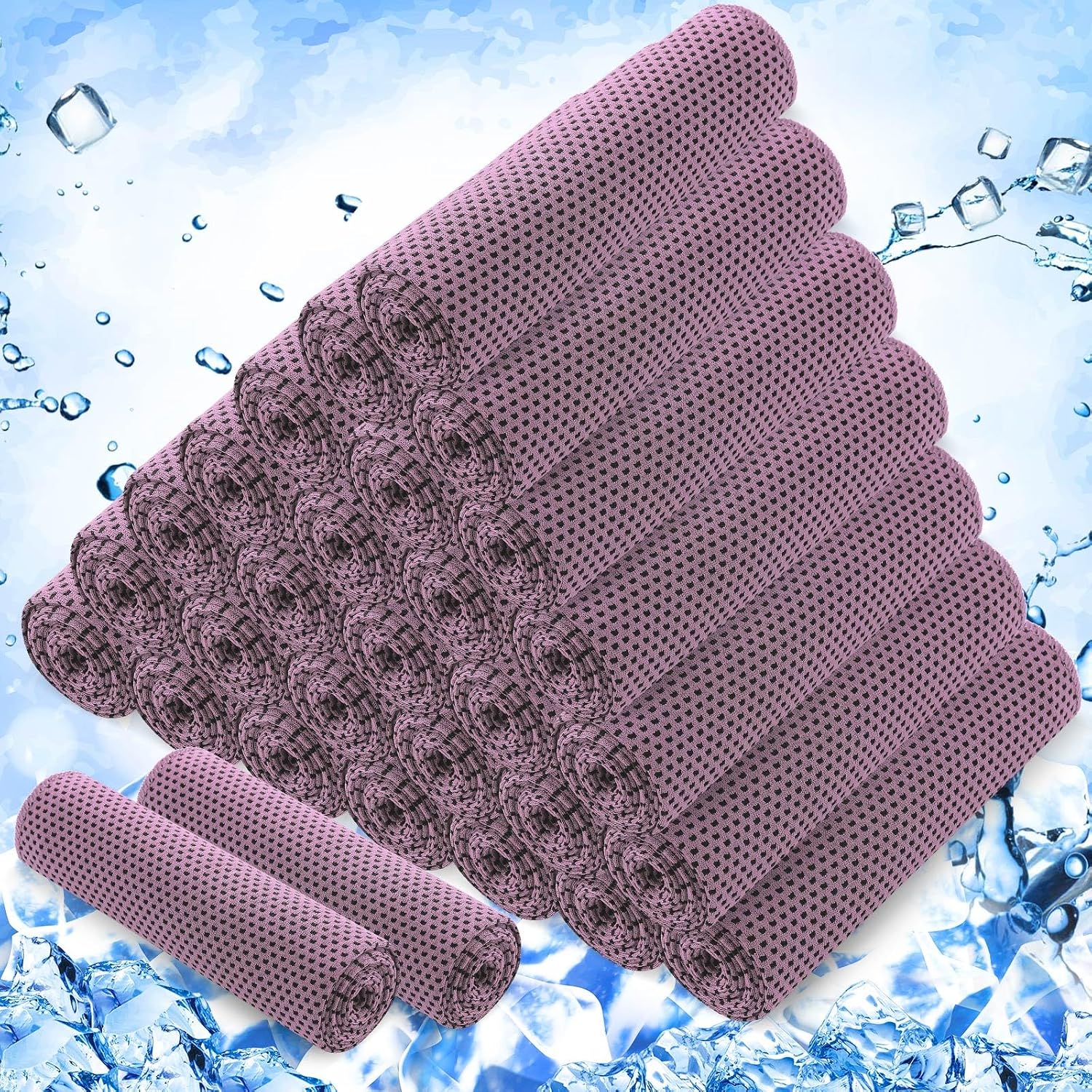 CT4012 - Custom Cooling Towel with Carrying Pouch – 40″ × 12″