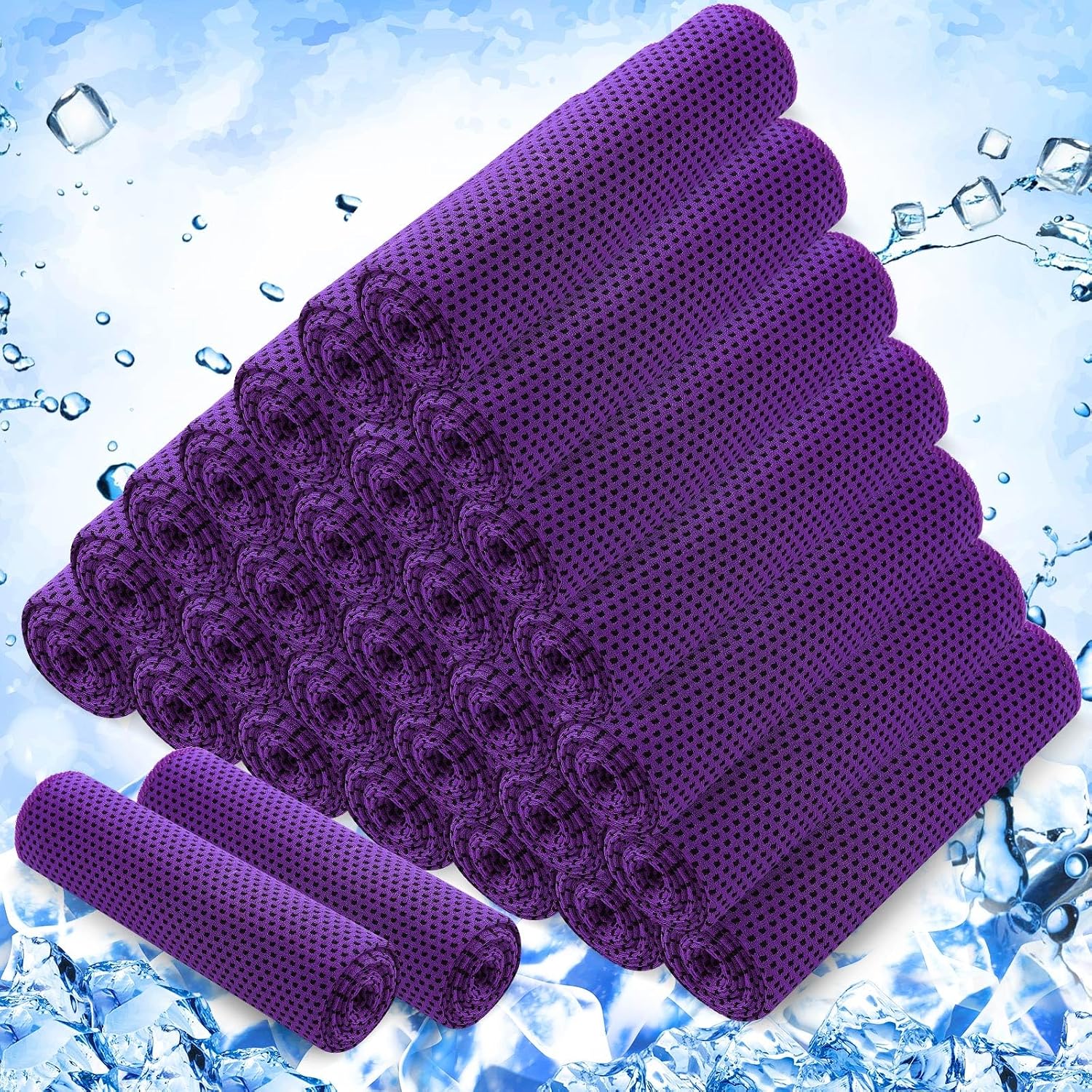 CT4012 - Custom Cooling Towel with Carrying Pouch – 40″ × 12″