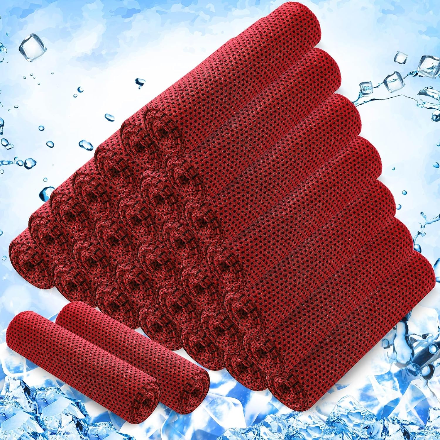 CT4012 - Custom Cooling Towel with Carrying Pouch – 40″ × 12″