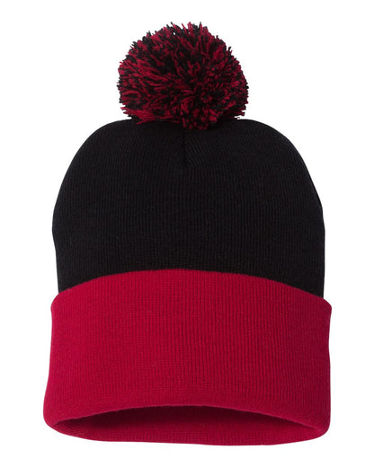 Sportsman 12" Pom-Pom Cuffed Beanie - SP15