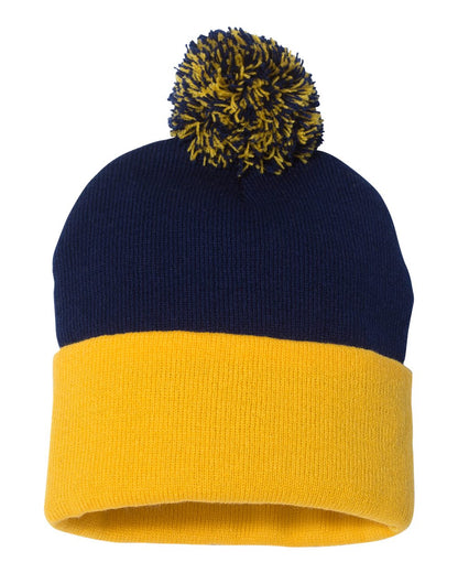 Sportsman 12" Pom-Pom Cuffed Beanie - SP15
