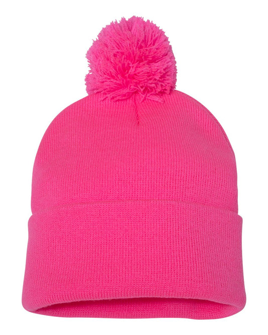 Sportsman 12" Pom-Pom Cuffed Beanie - SP15