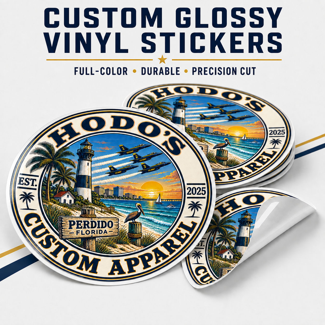 Custom Glossy Vinyl Stickers - Die Cut