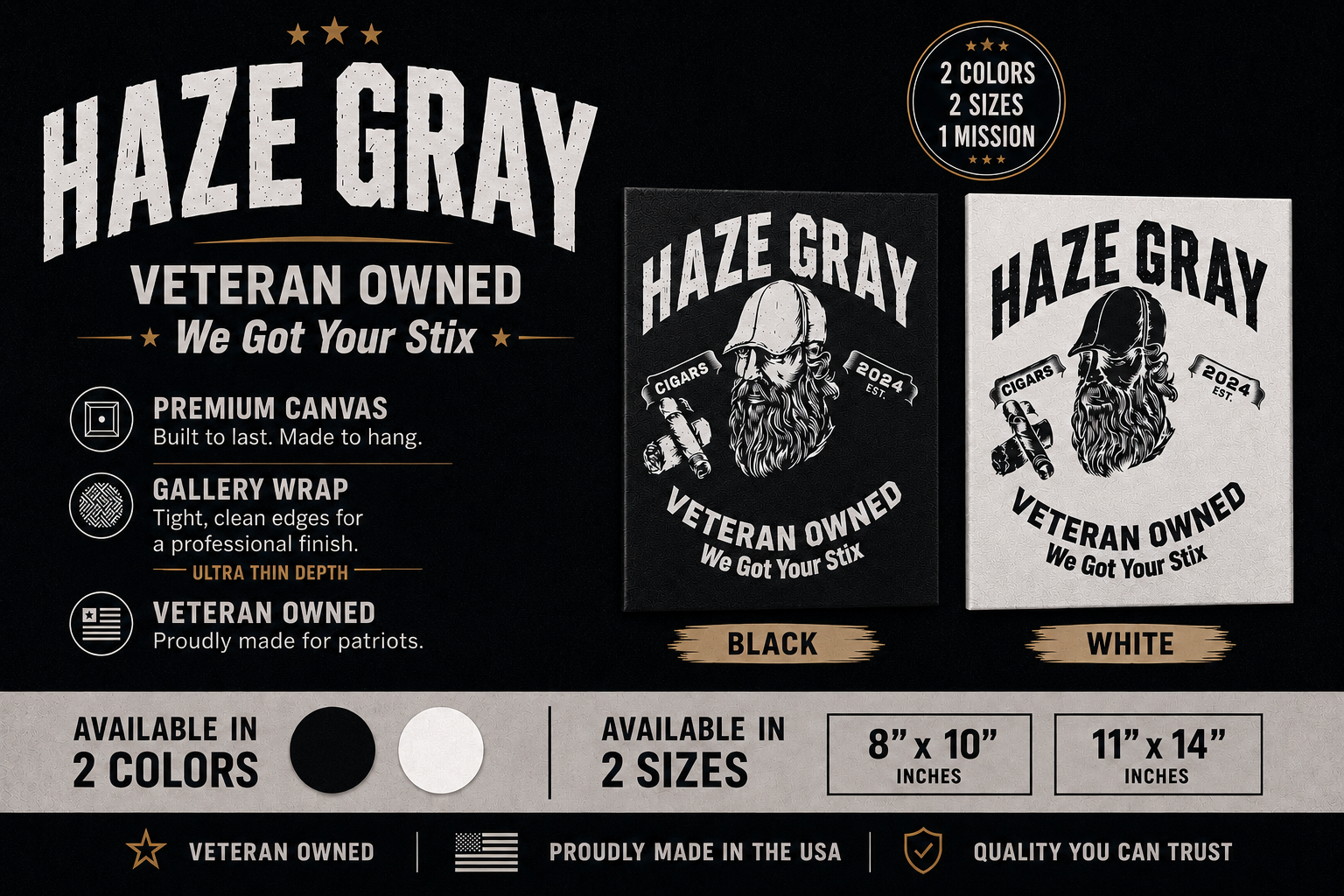 Haze Gray Premium Canvas Prints