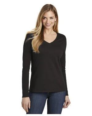 District DT6201 Women's Very Important Tee Long Sleeve V-Neck